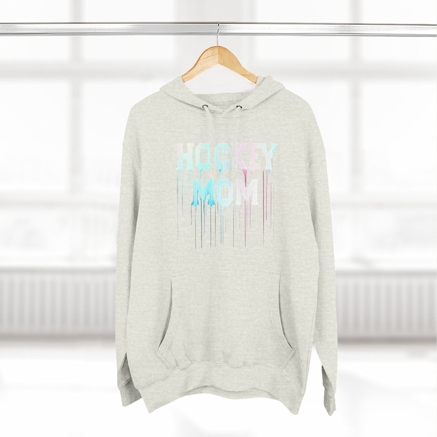 Lane Seven Hockey Mom Fleece Hoodie, Cozy Sweatshirt for Hockey Moms, Gift for Sports Enthusiasts, Winter Apparel, Perfect for Game Days