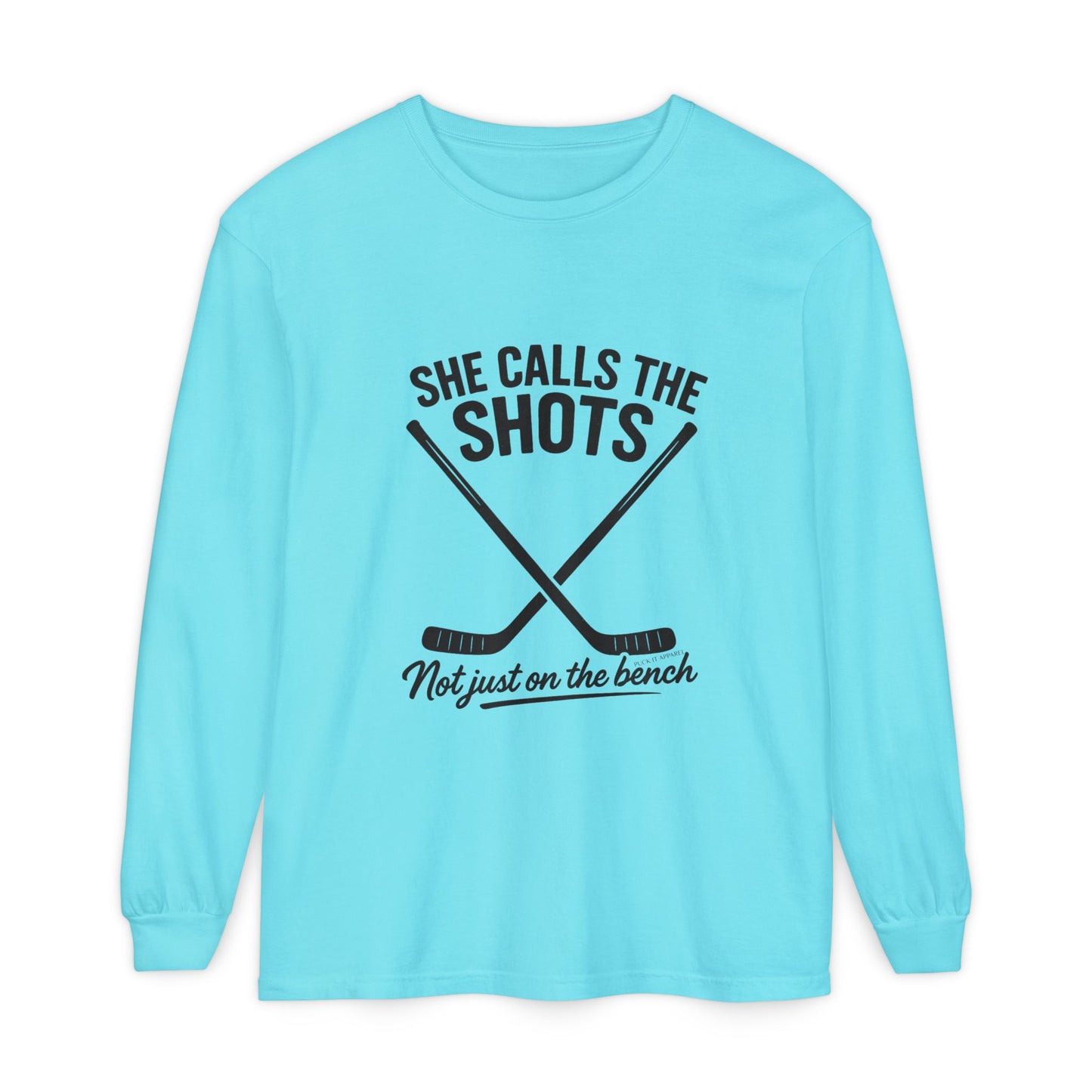 Female Hockey Coach Long Sleeve Shirt - She Calls the Shots, Sports Apparel, Gift for Athletes
