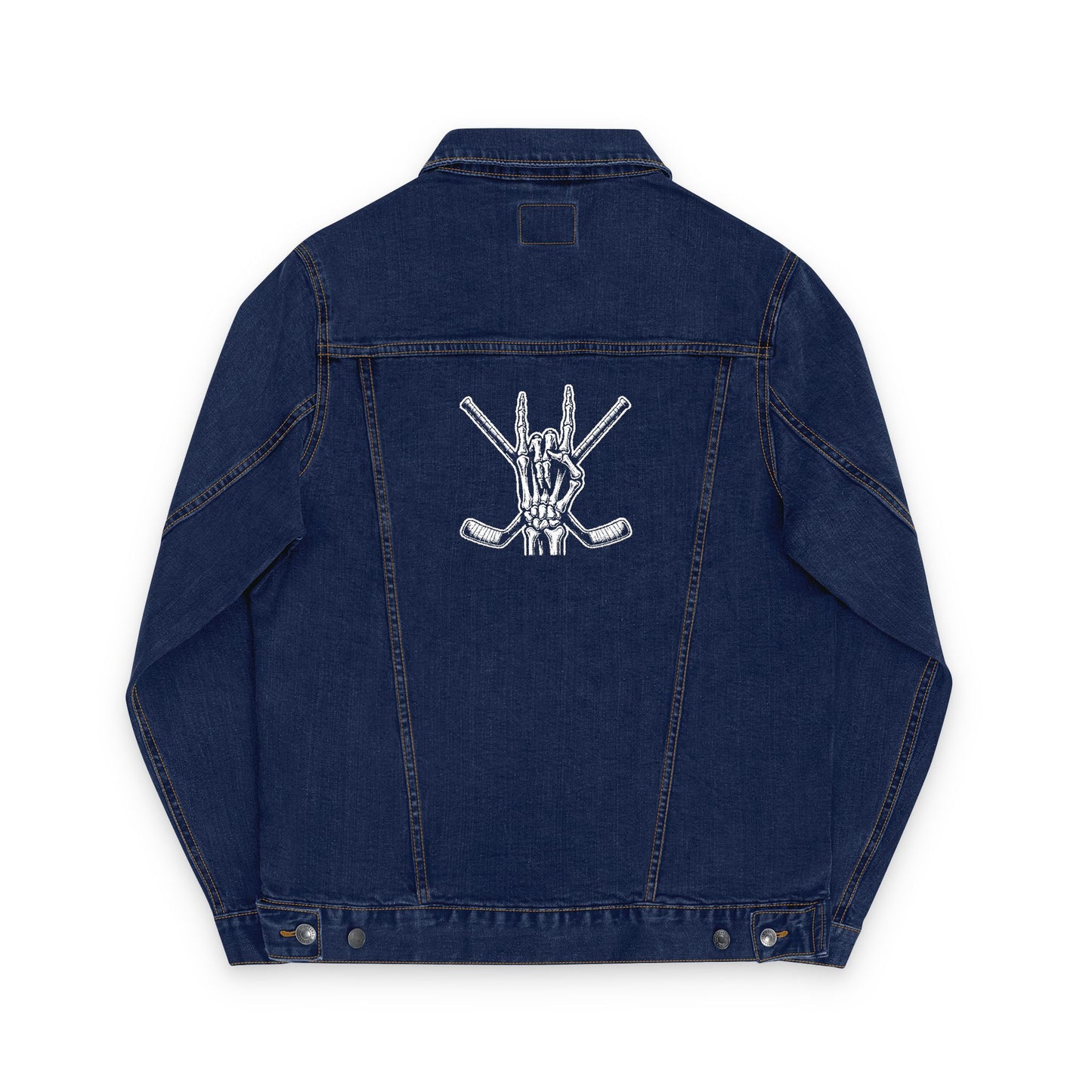 Hockey Mom Denim Jacket with Embroidery