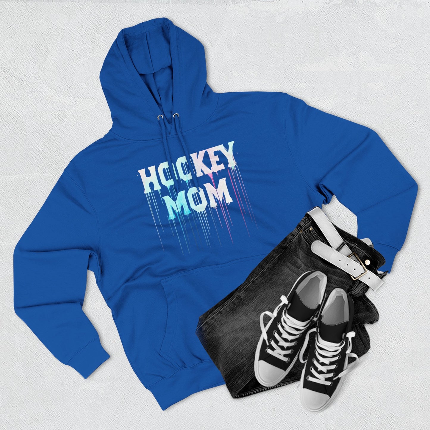 Lane Seven Hockey Mom Fleece Hoodie, Cozy Sweatshirt for Hockey Moms, Gift for Sports Enthusiasts, Winter Apparel, Perfect for Game Days