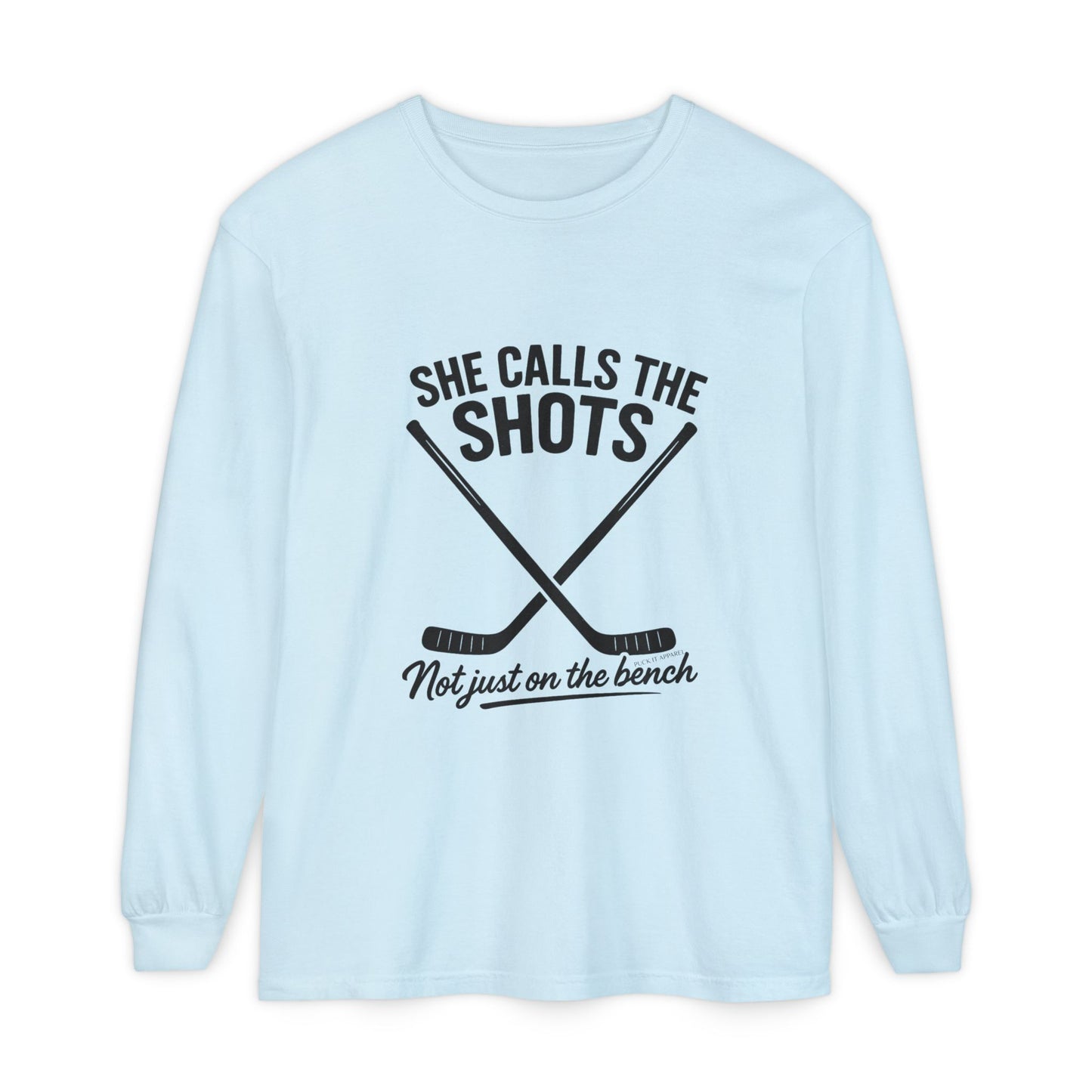 Female Hockey Coach Long Sleeve Shirt - She Calls the Shots, Sports Apparel, Gift for Athletes