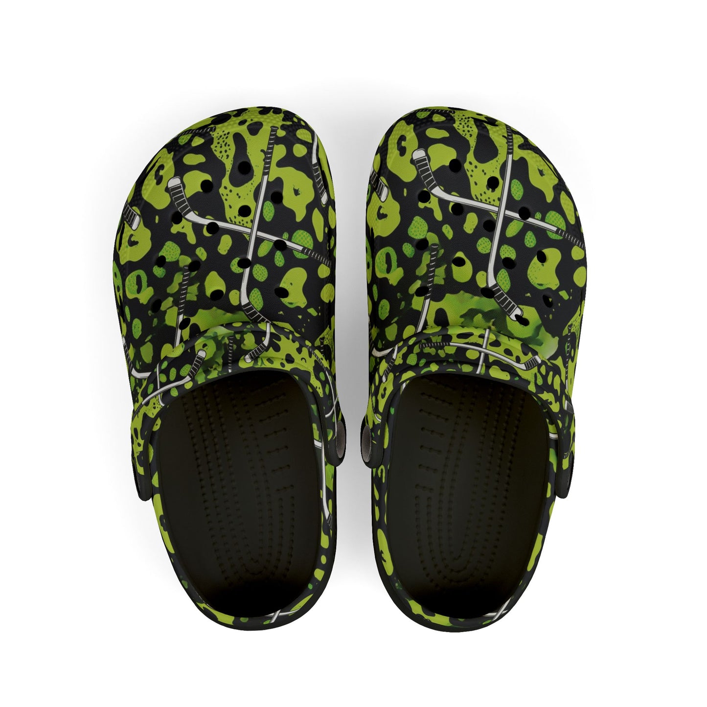 Kid's EVA Foam Clogs - Green & Black