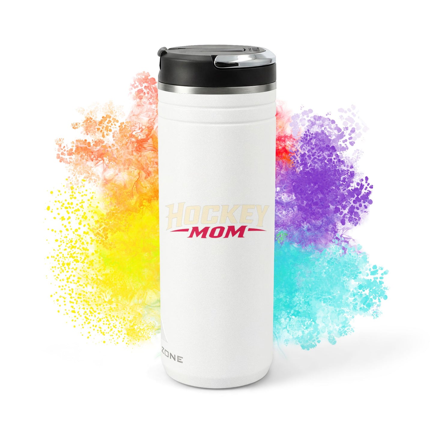 Personalized Hockey Mom 24oz Thermal Straw Tumbler — Insulated Travel Mug for Hockey Parents