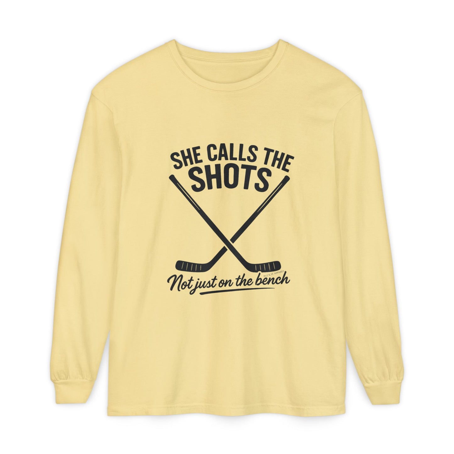 Female Hockey Coach Long Sleeve Shirt - She Calls the Shots, Sports Apparel, Gift for Athletes