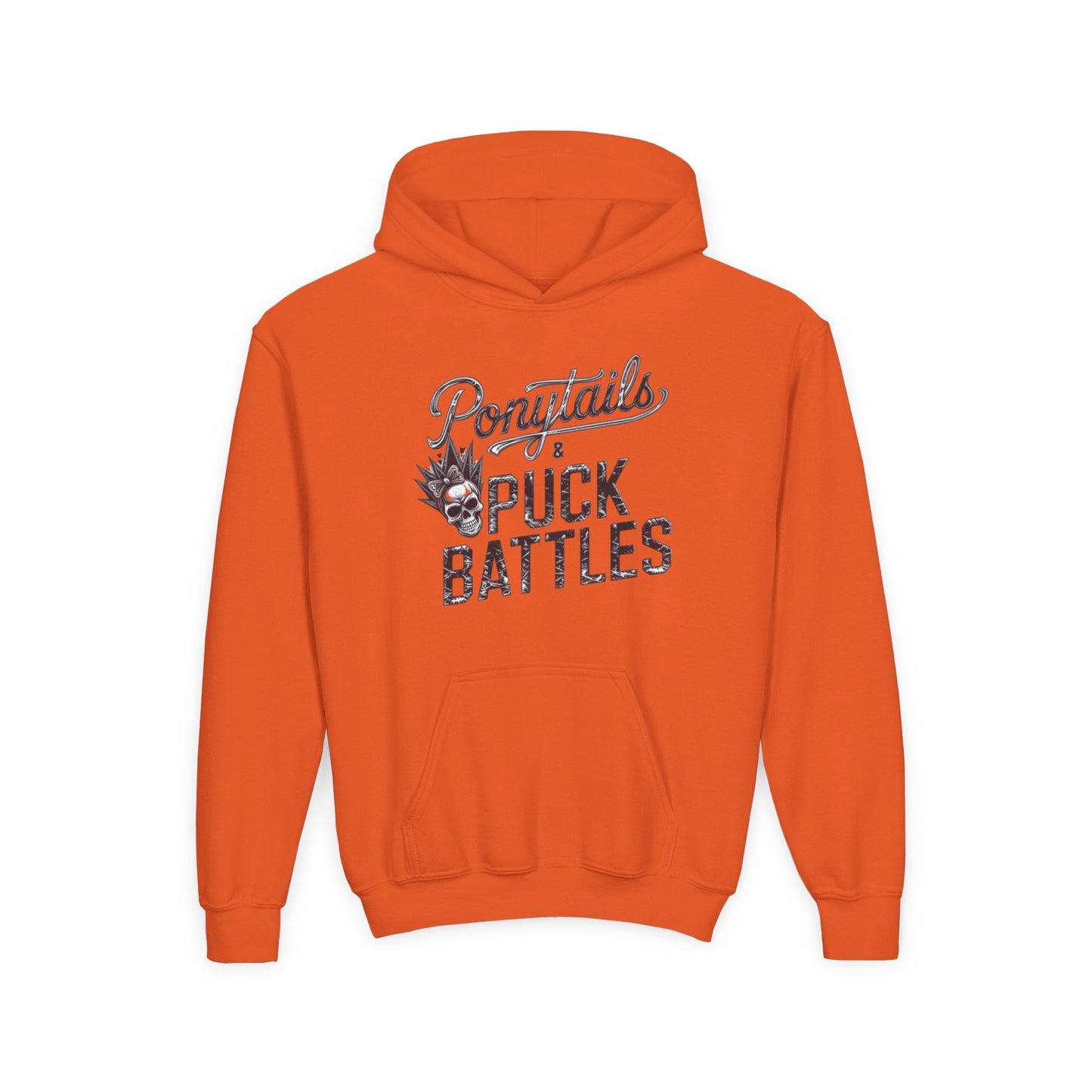 Ponytails & Puck Battles Hooded Sweatshirt by Gildan