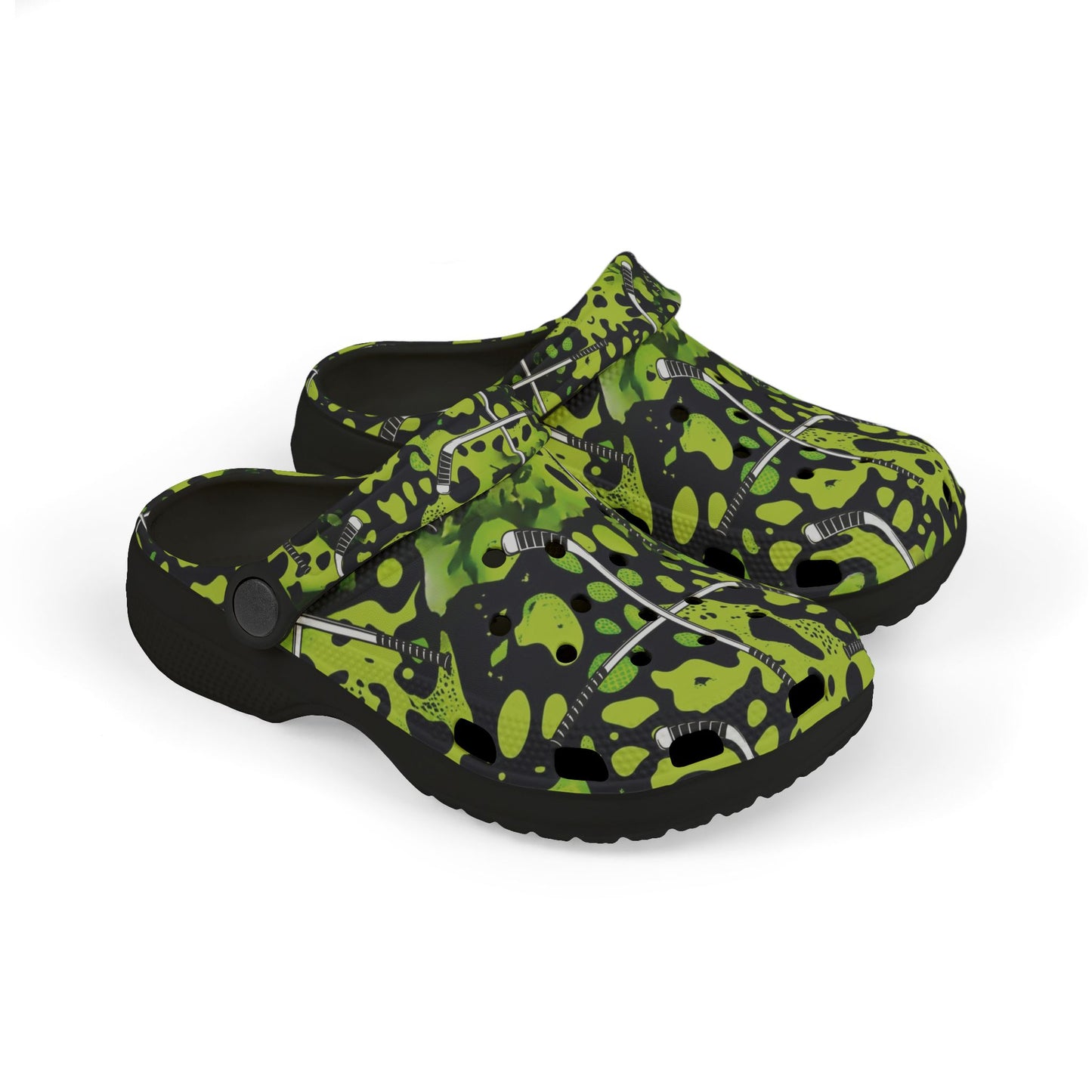 Kid's EVA Foam Clogs - Green & Black