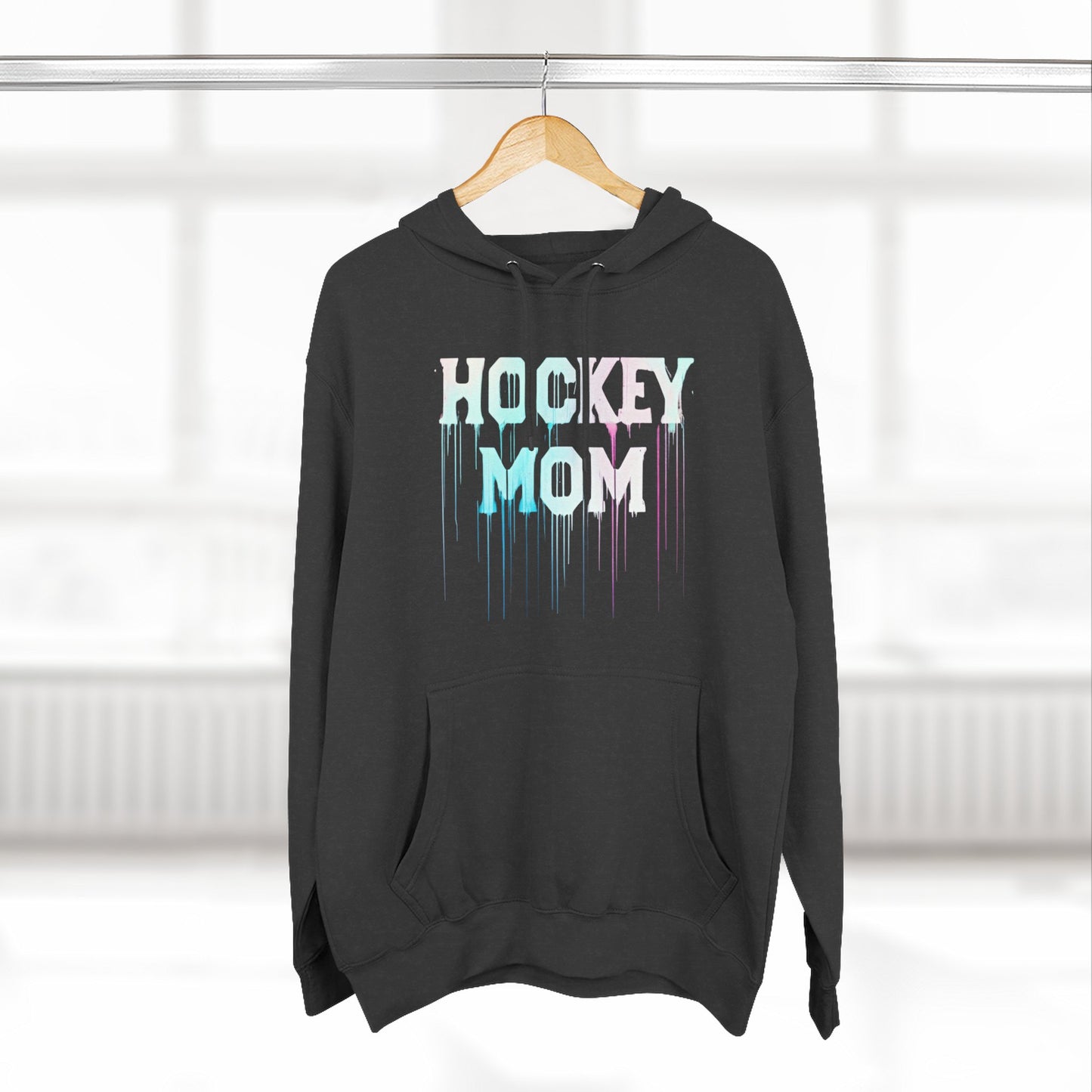 Lane Seven Hockey Mom Fleece Hoodie, Cozy Sweatshirt for Hockey Moms, Gift for Sports Enthusiasts, Winter Apparel, Perfect for Game Days