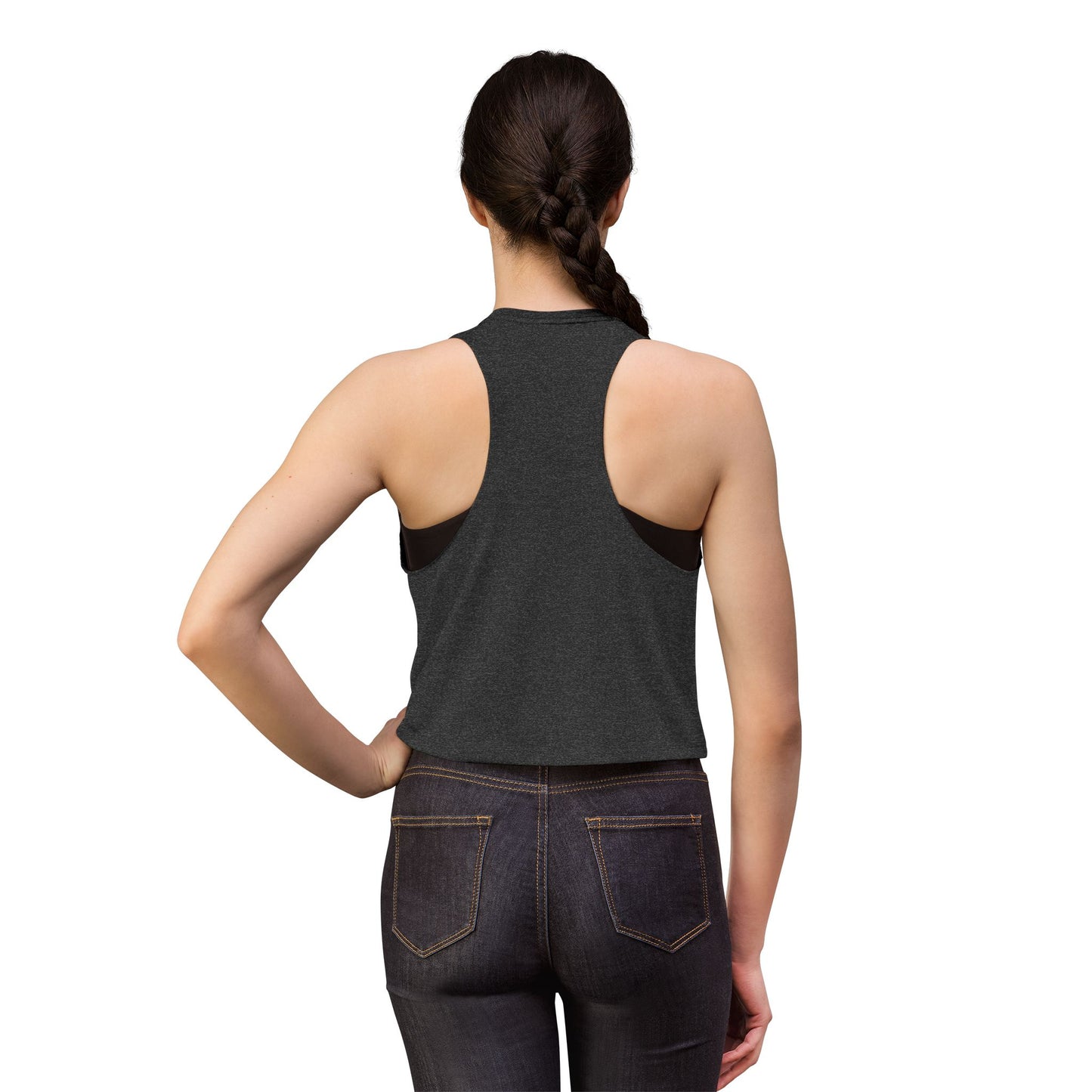 Women's Hockey Crop Top — "Life Happens. Hockey Helps." Athletic Casual Tank