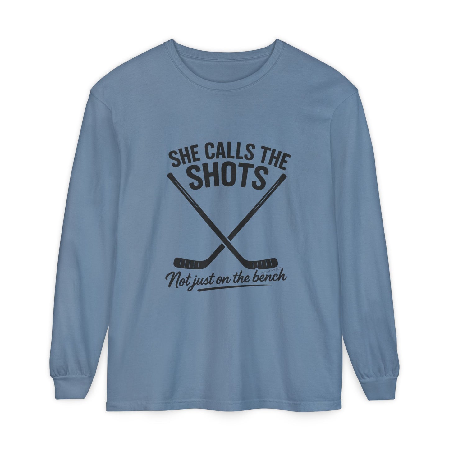 Female Hockey Coach Long Sleeve Shirt - She Calls the Shots, Sports Apparel, Gift for Athletes