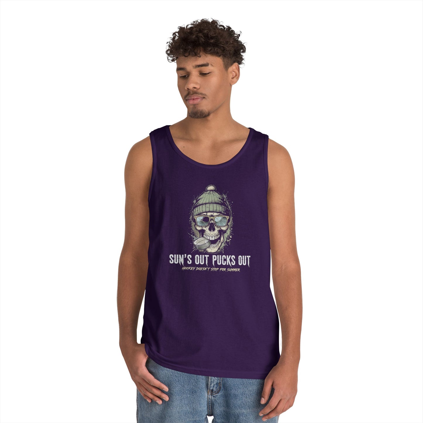 "Sun's Out Pucks Out" Hockey Summer Tee