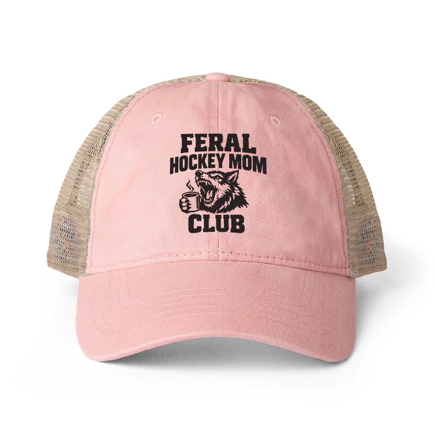 Feral Hockey Moms Club -  Washed Mesh-Back Cap
