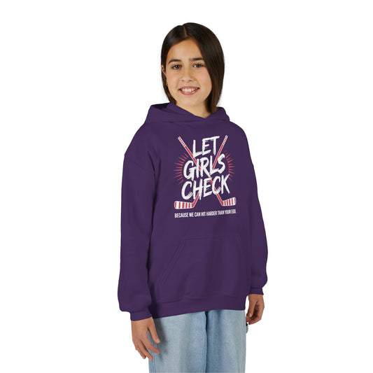 Let Girls Check Youth Hoodie