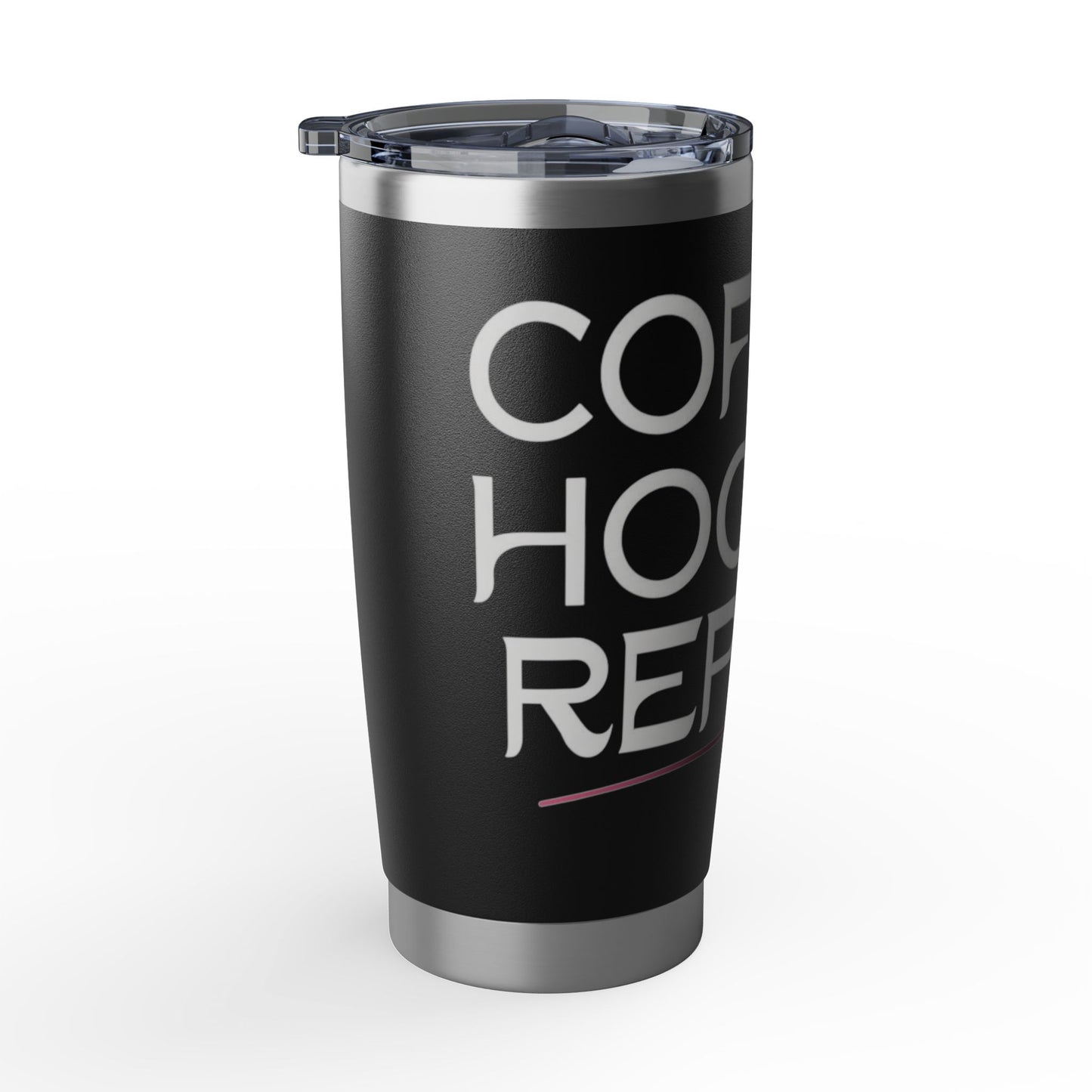 20oz Tumbler — Coffee, Pocket, Repeat Black Travel Mug