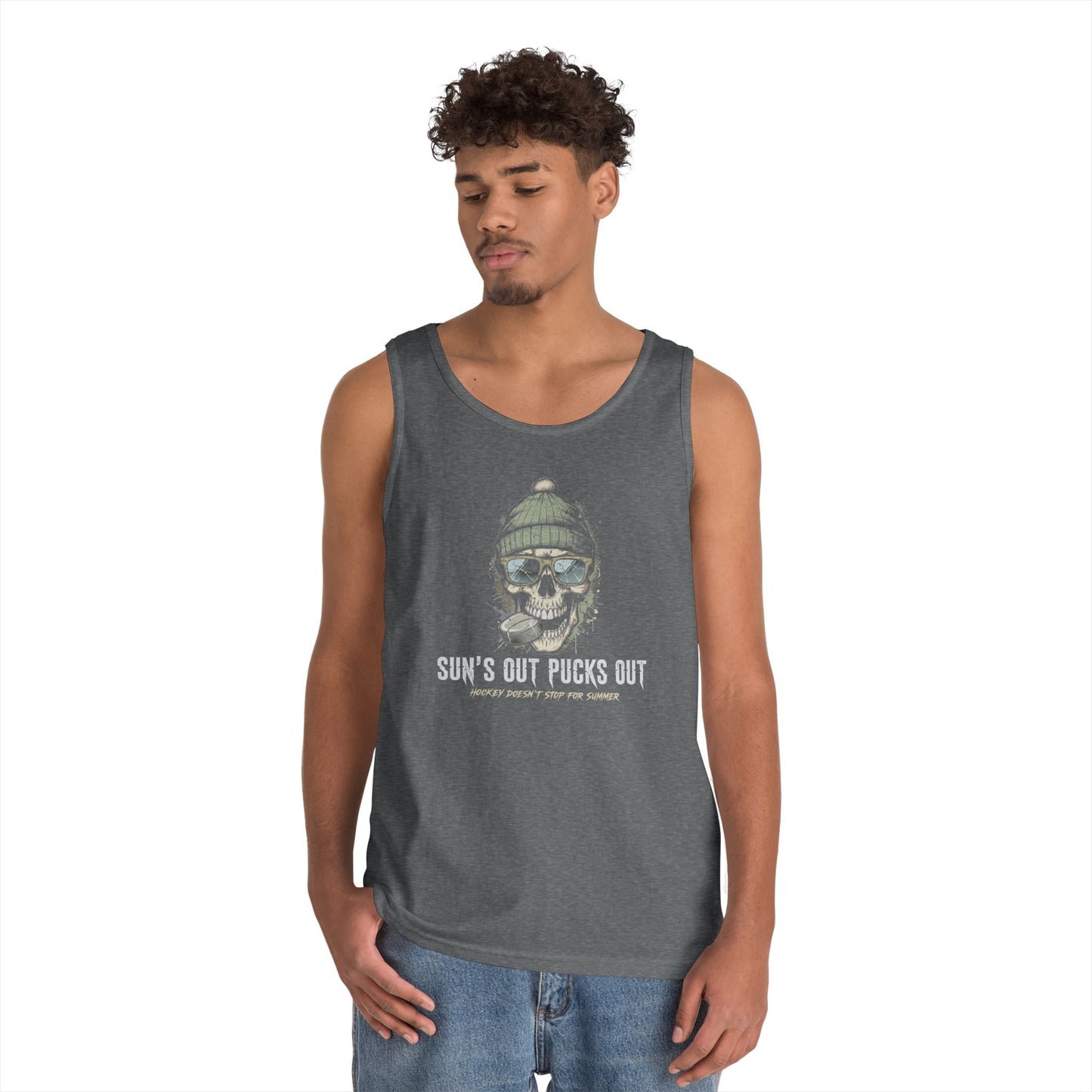 "Sun's Out Pucks Out" Hockey Summer Tee