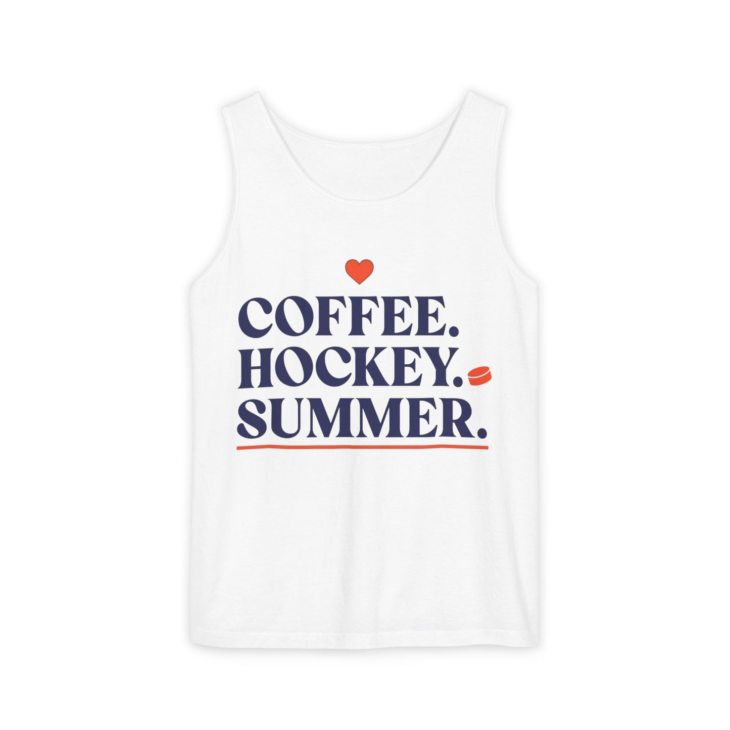 Coffee. Hockey. Summer. Tank Top