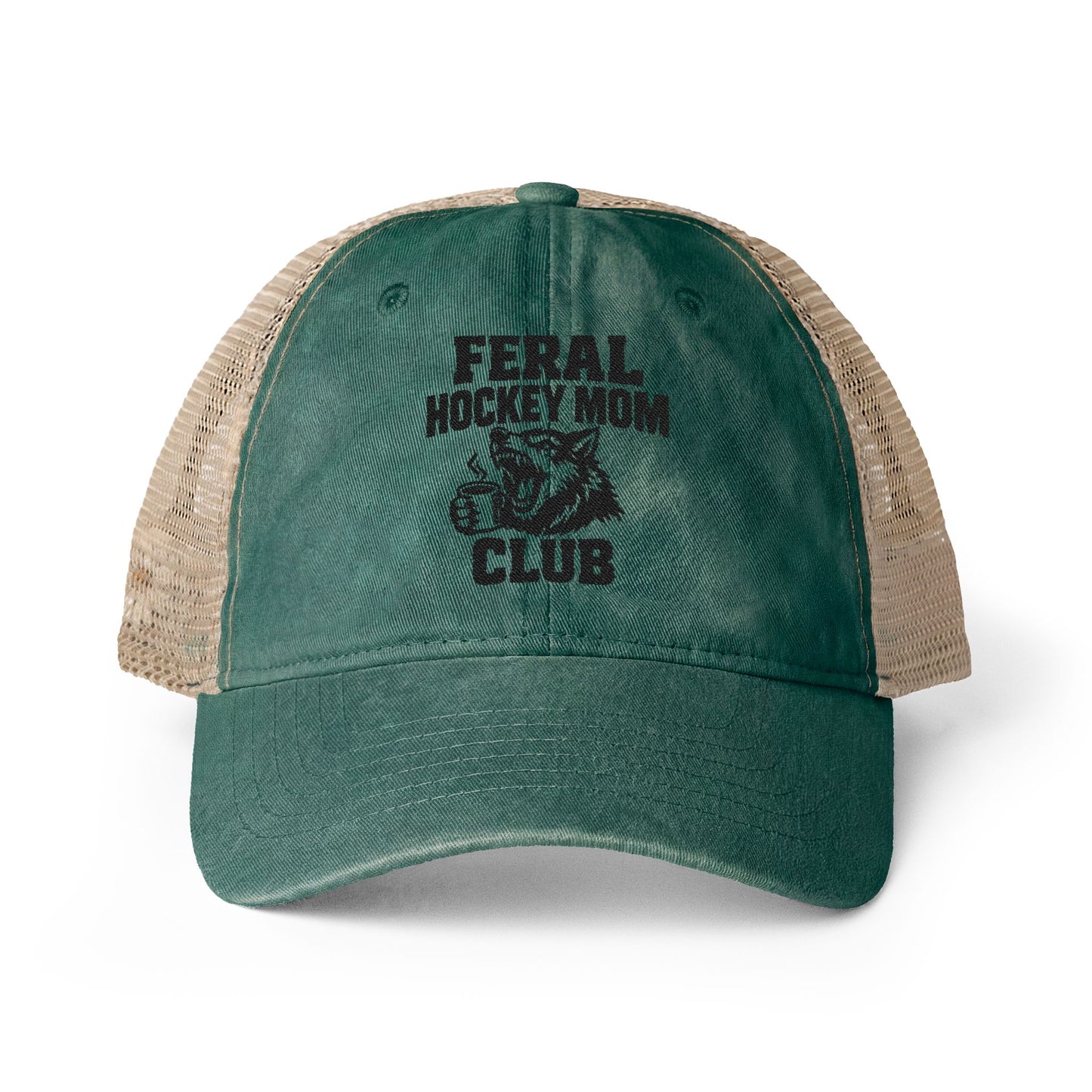 Feral Hockey Moms Club -  Washed Mesh-Back Cap