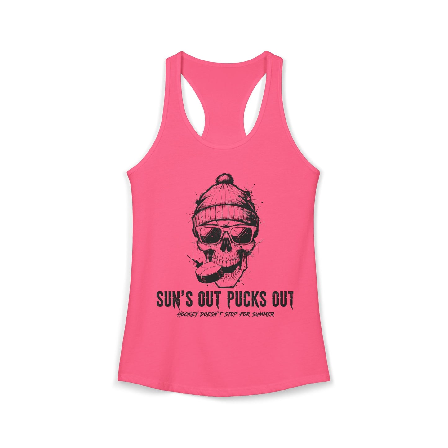 Sun's Out Pucks Out Racer Back Tank