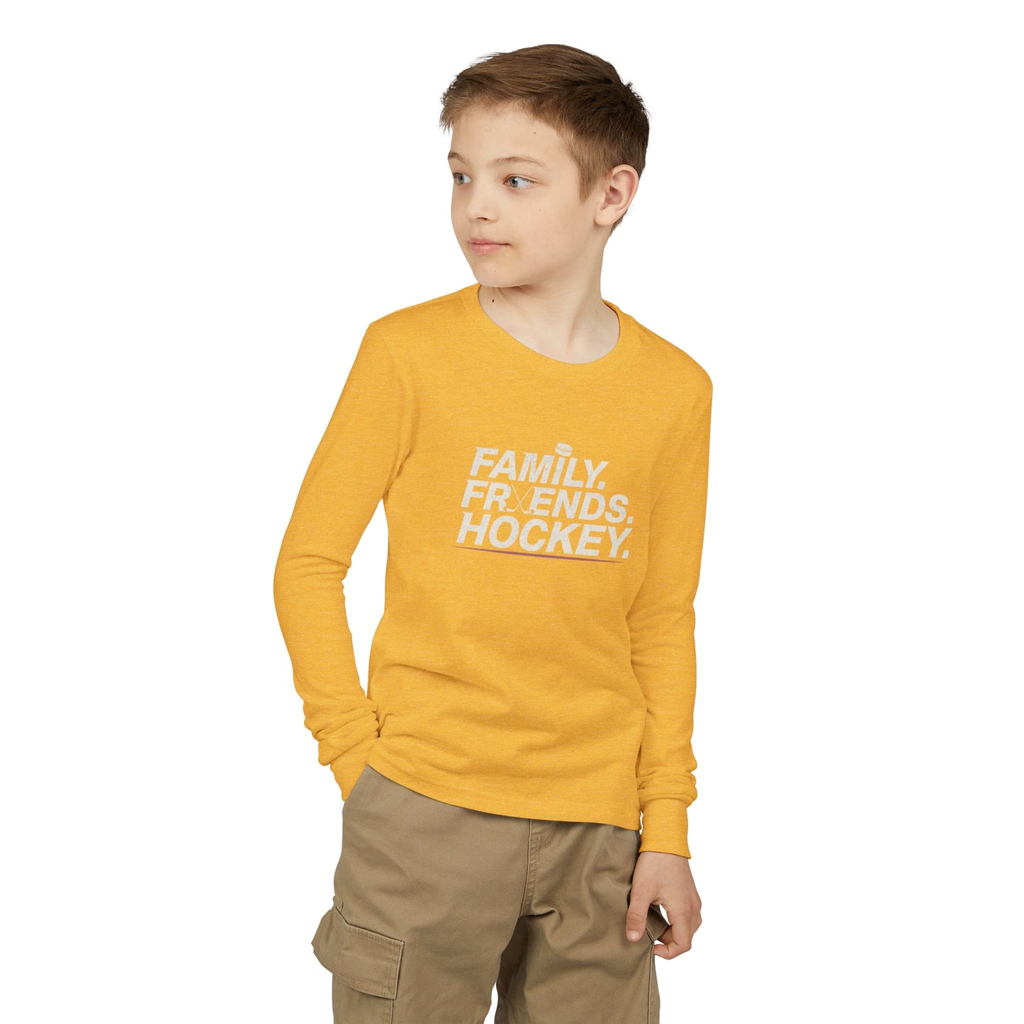 Family Friends Hockey Youth Long Sleeve Tee
