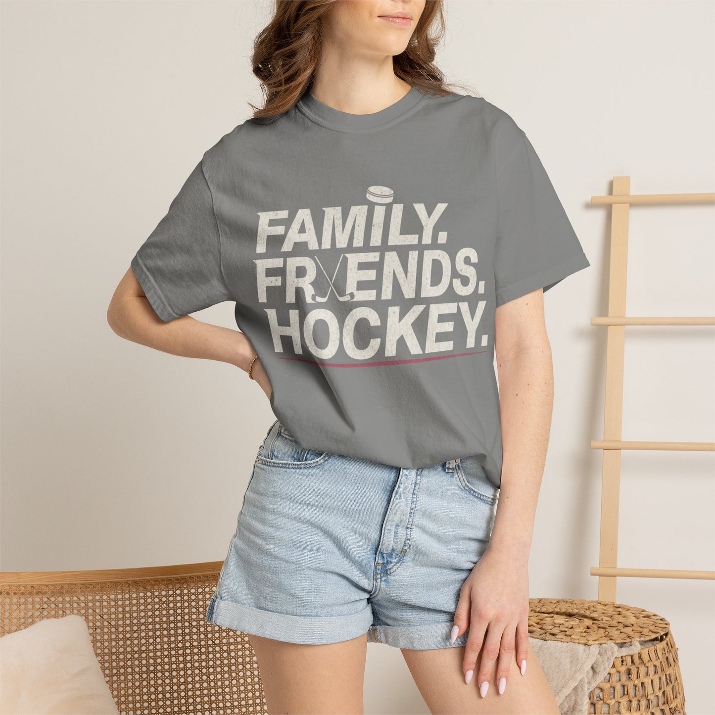 Family. Friends. Hockey. T-shirt