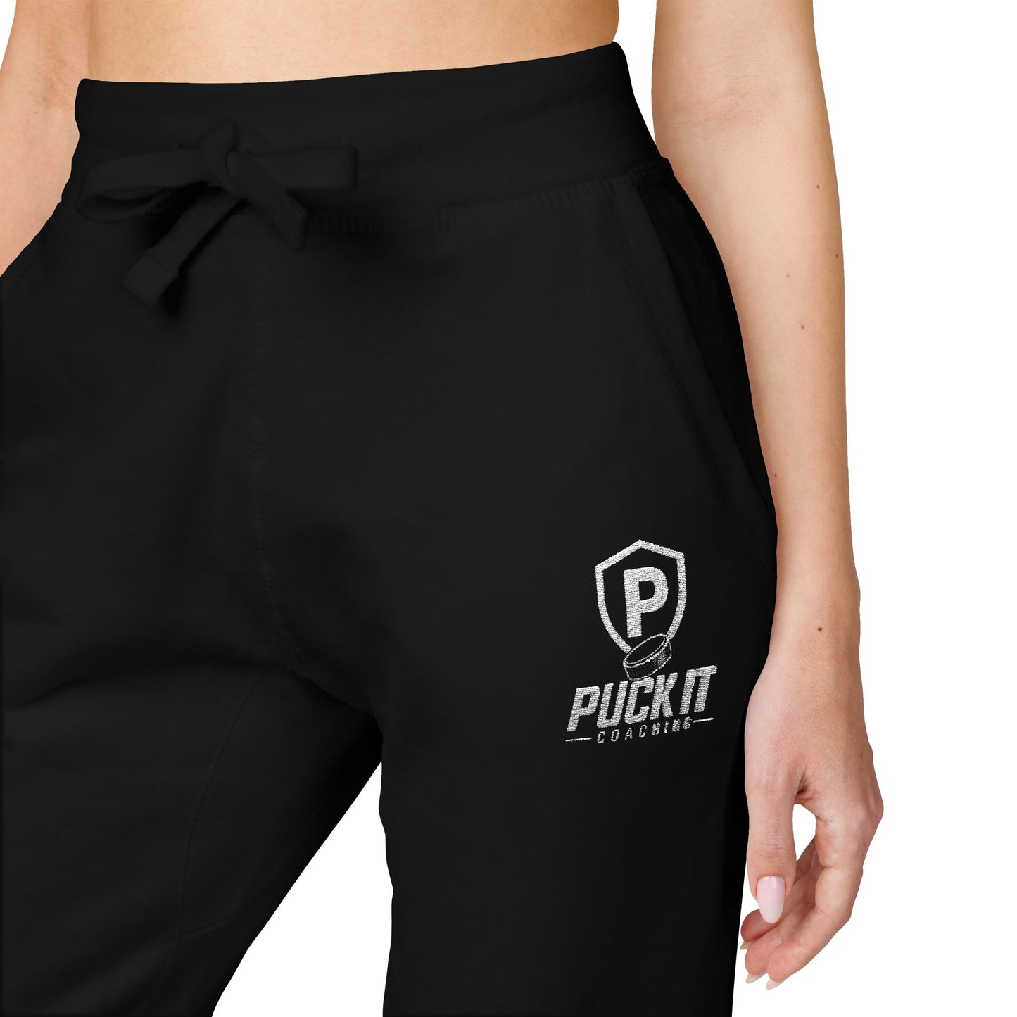 Embroidered Logo Sweatpants — Black Fleece Joggers
