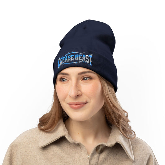 Crease Beast Embroidered Knit Beanie