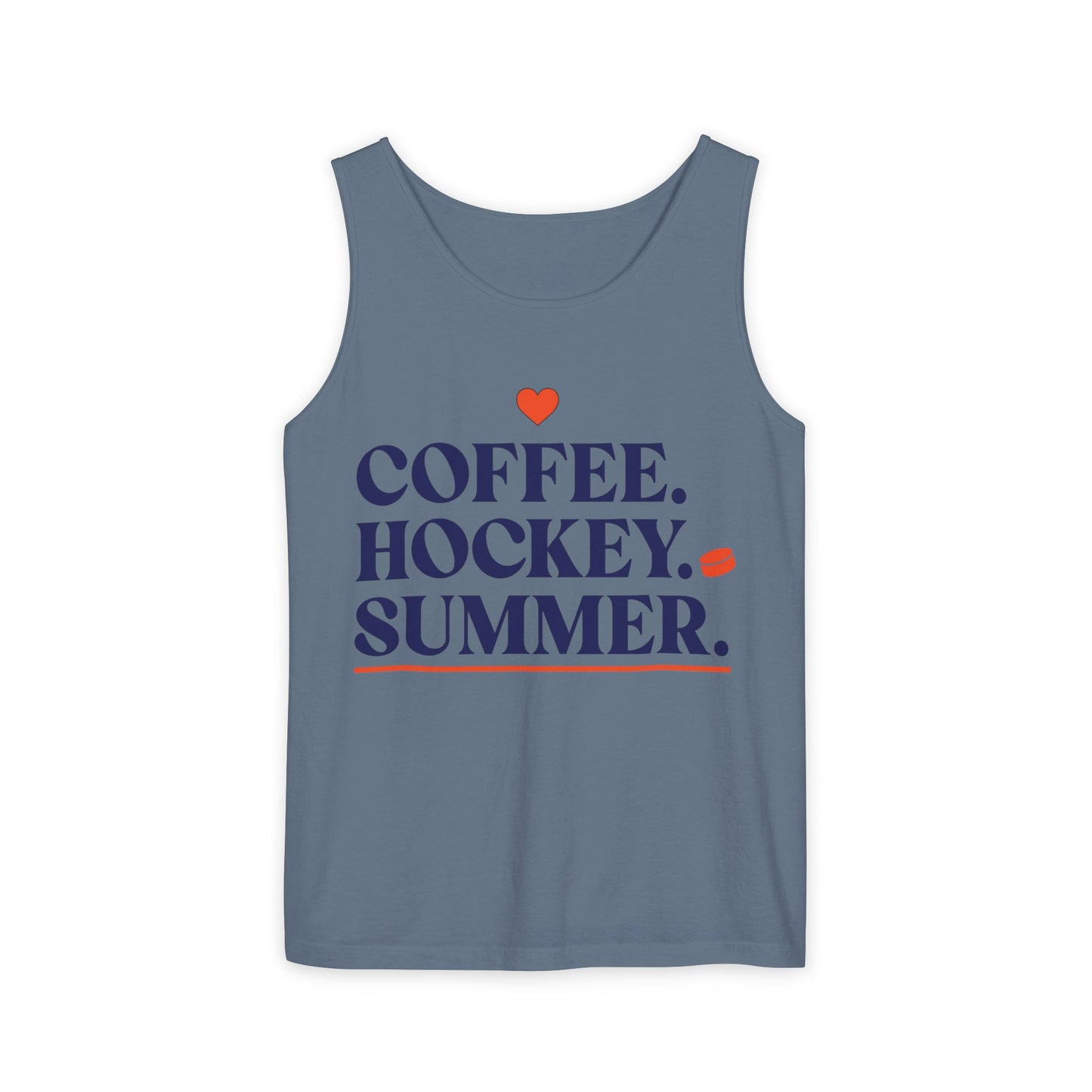 Coffee. Hockey. Summer. Tank Top