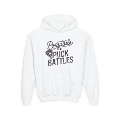 Ponytails & Puck Battles Hooded Sweatshirt by Gildan