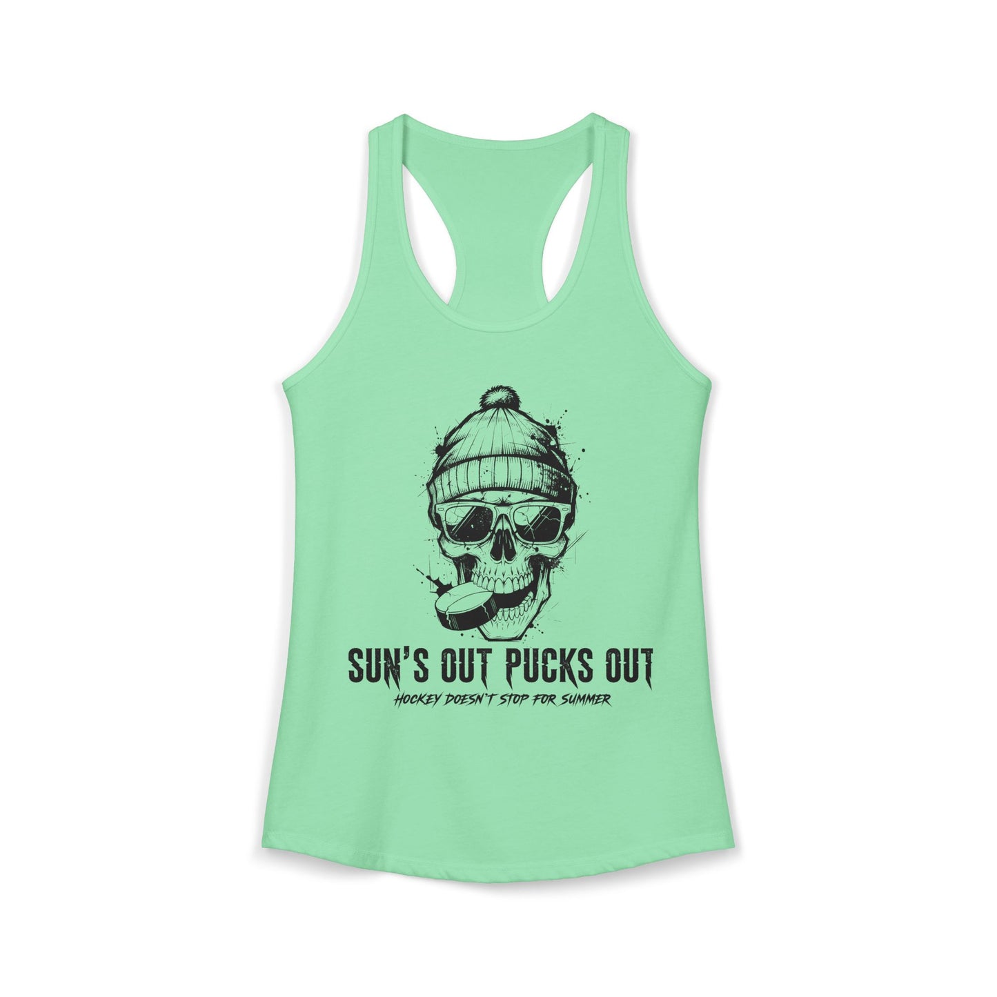 Sun's Out Pucks Out Racer Back Tank