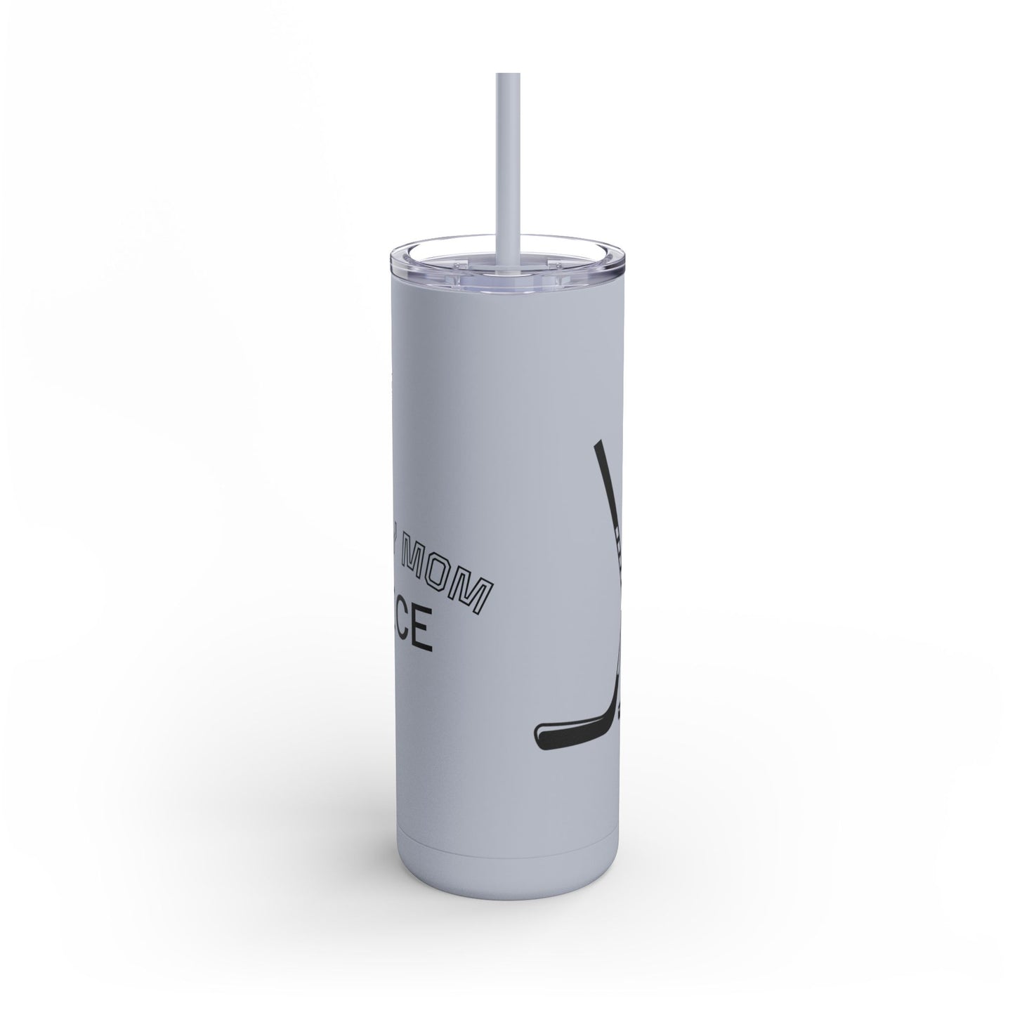 Hockey Themed Skinny Tumbler, Personalized Travel Mug, Sports Team Gift, Hockey Fan Merchandise, Unique Cup for Players