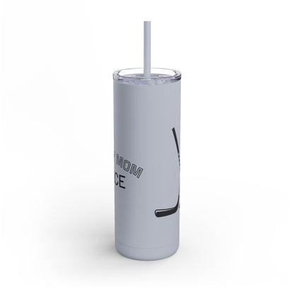 Hockey Themed Skinny Tumbler, Personalized Travel Mug, Sports Team Gift, Hockey Fan Merchandise, Unique Cup for Players