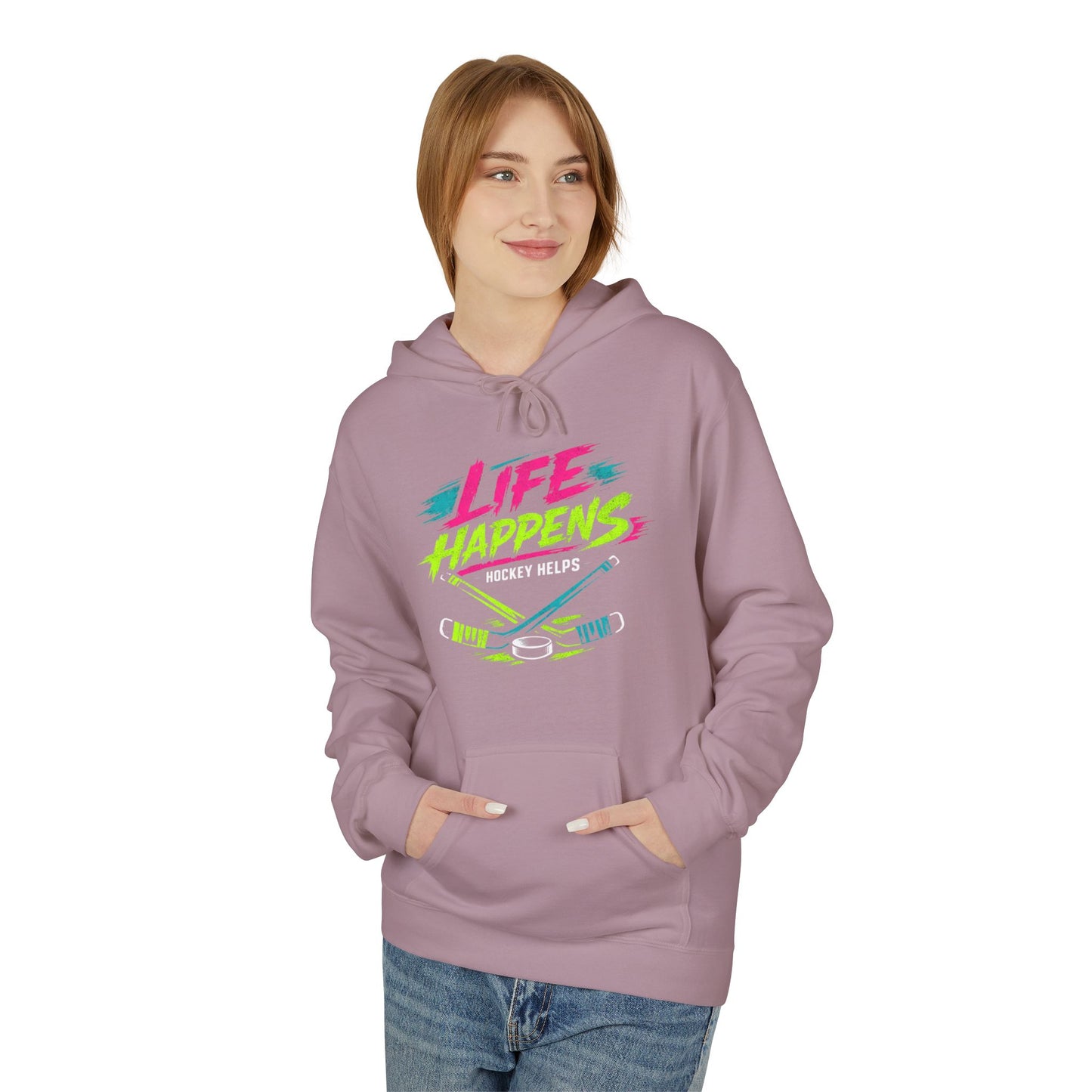 Hockey 'Life Happens' Fleece Hoodie