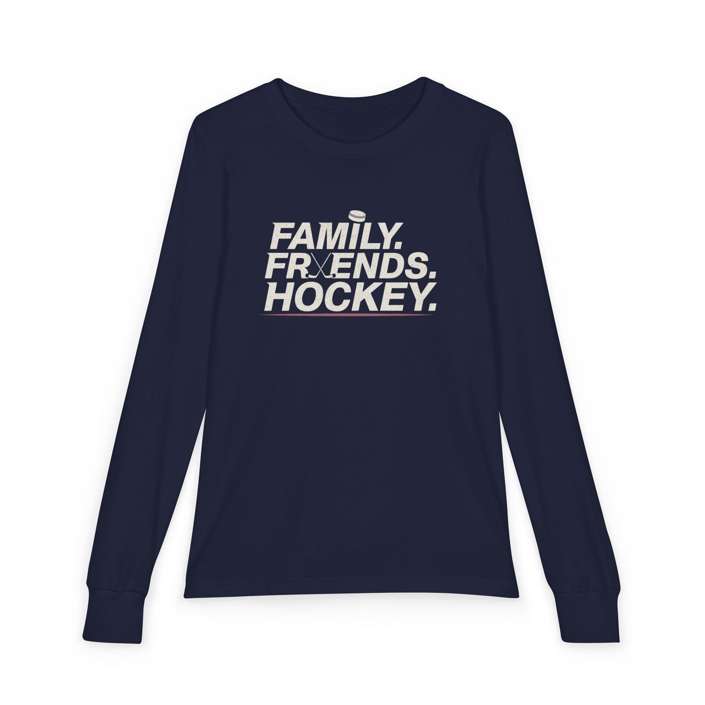 Family Friends Hockey Youth Long Sleeve Tee