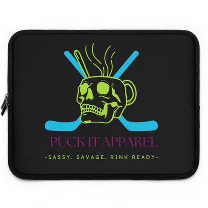 Sassy Hockey Laptop Sleeve - Puck It Apparel, Cool Gift for Hockey Lovers, Unique Laptop Case, Trendy Sports Accessory, Cool Tech Gear