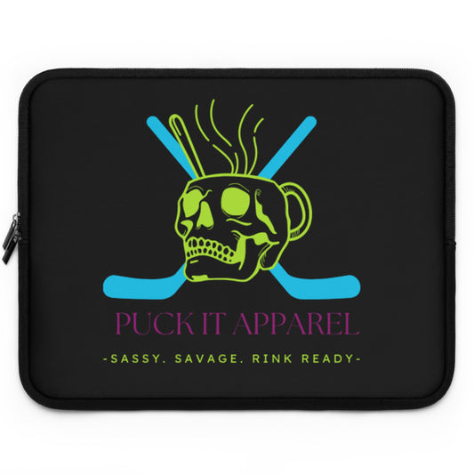 Sassy Hockey Laptop Sleeve - Puck It Apparel, Cool Gift for Hockey Lovers, Unique Laptop Case, Trendy Sports Accessory, Cool Tech Gear