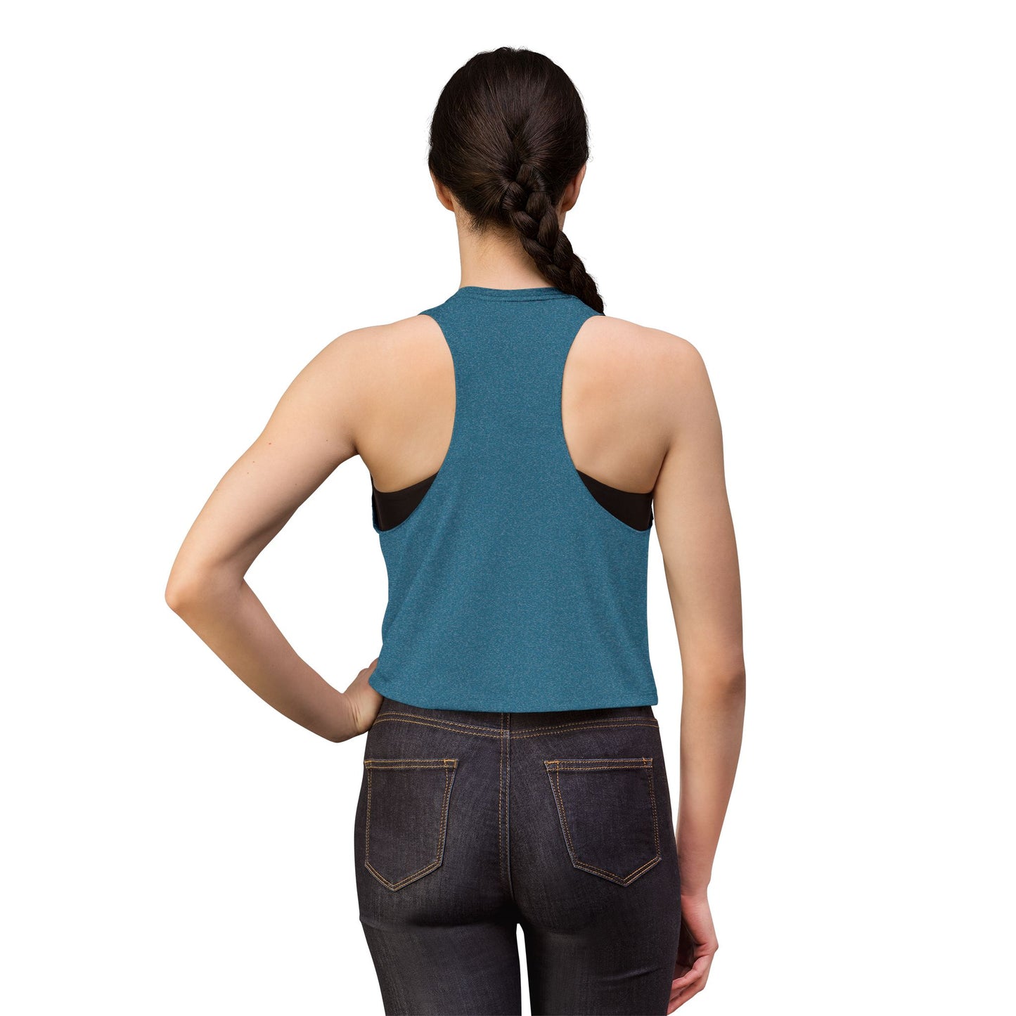 Women's Hockey Crop Top — "Life Happens. Hockey Helps." Athletic Casual Tank