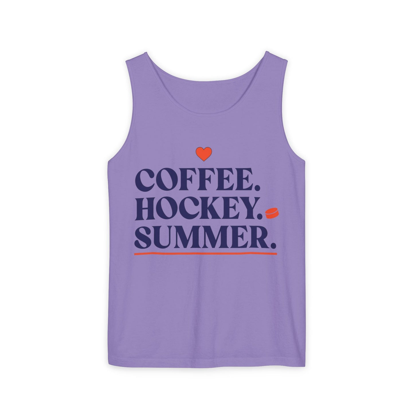 Coffee. Hockey. Summer. Tank Top