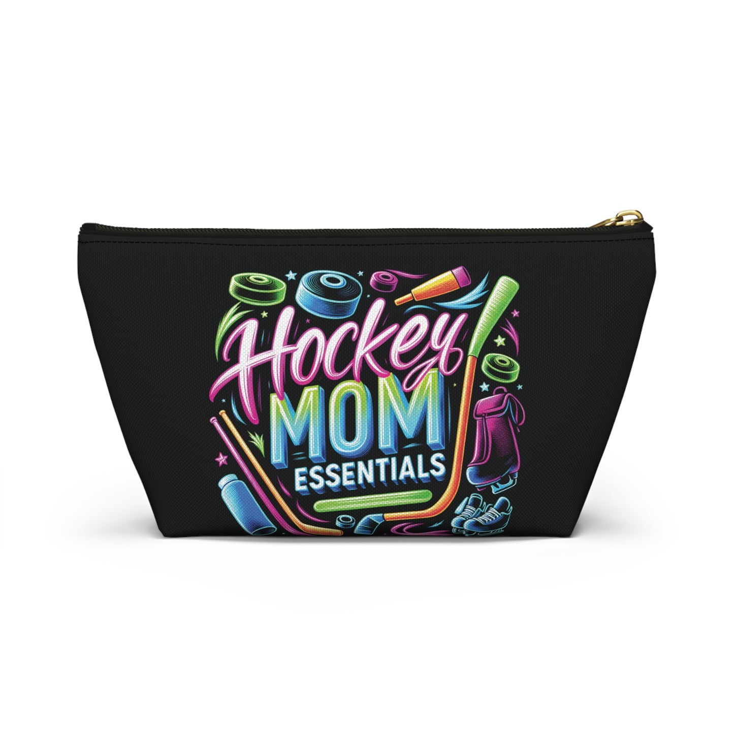 Hockey Mom Accessory Pouch - Essentials Organizer for Sports Enthusiasts, Cute Gift for Mother, Hockey Gifts, Sporty Lifestyle, Travel Pouch