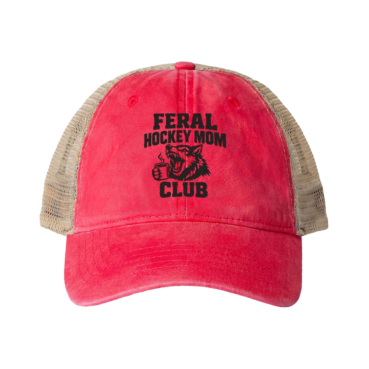 Feral Hockey Moms Club -  Washed Mesh-Back Cap