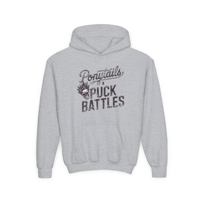 Ponytails & Puck Battles Hooded Sweatshirt by Gildan