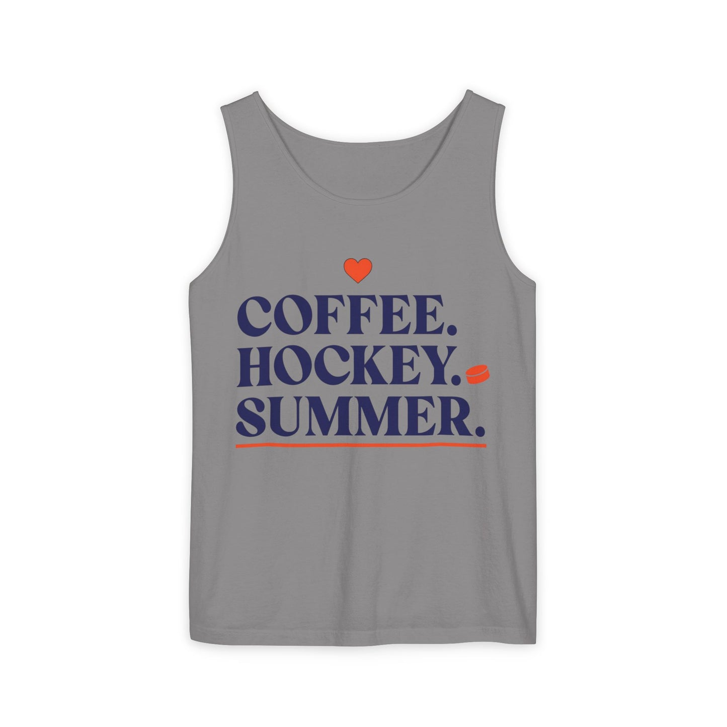 Coffee. Hockey. Summer. Tank Top
