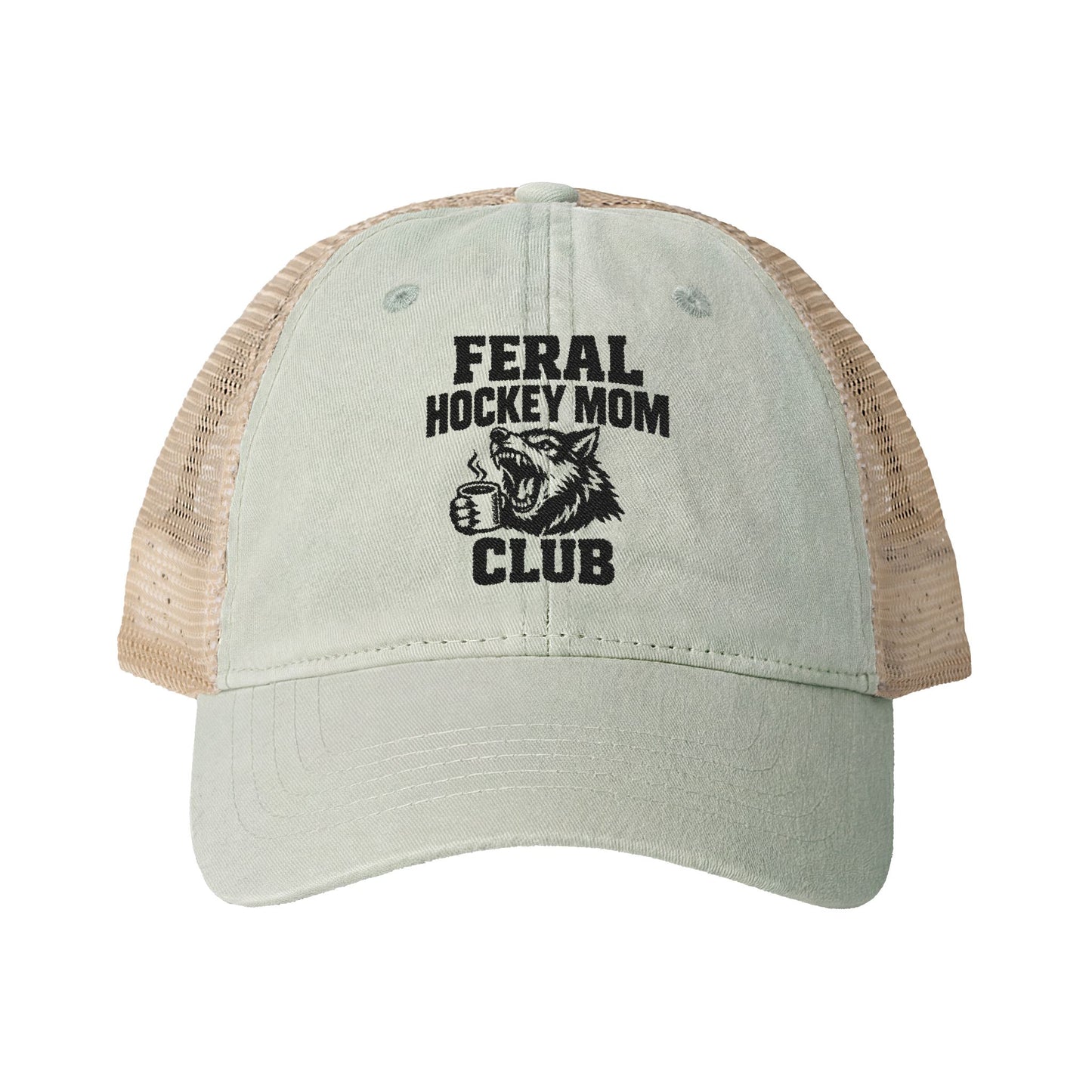 Feral Hockey Moms Club -  Washed Mesh-Back Cap