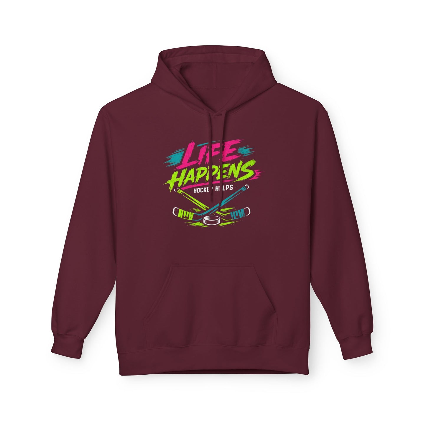 Hockey 'Life Happens' Fleece Hoodie
