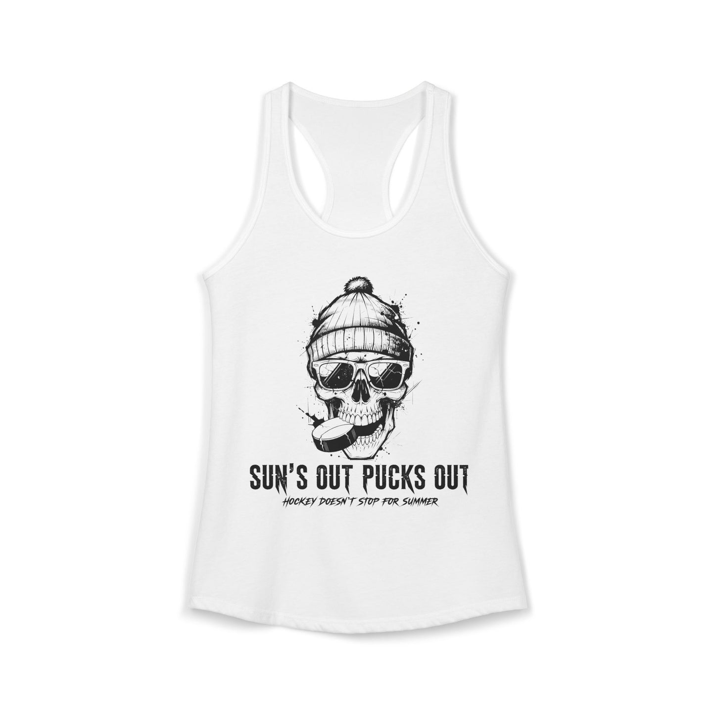 Sun's Out Pucks Out Racer Back Tank