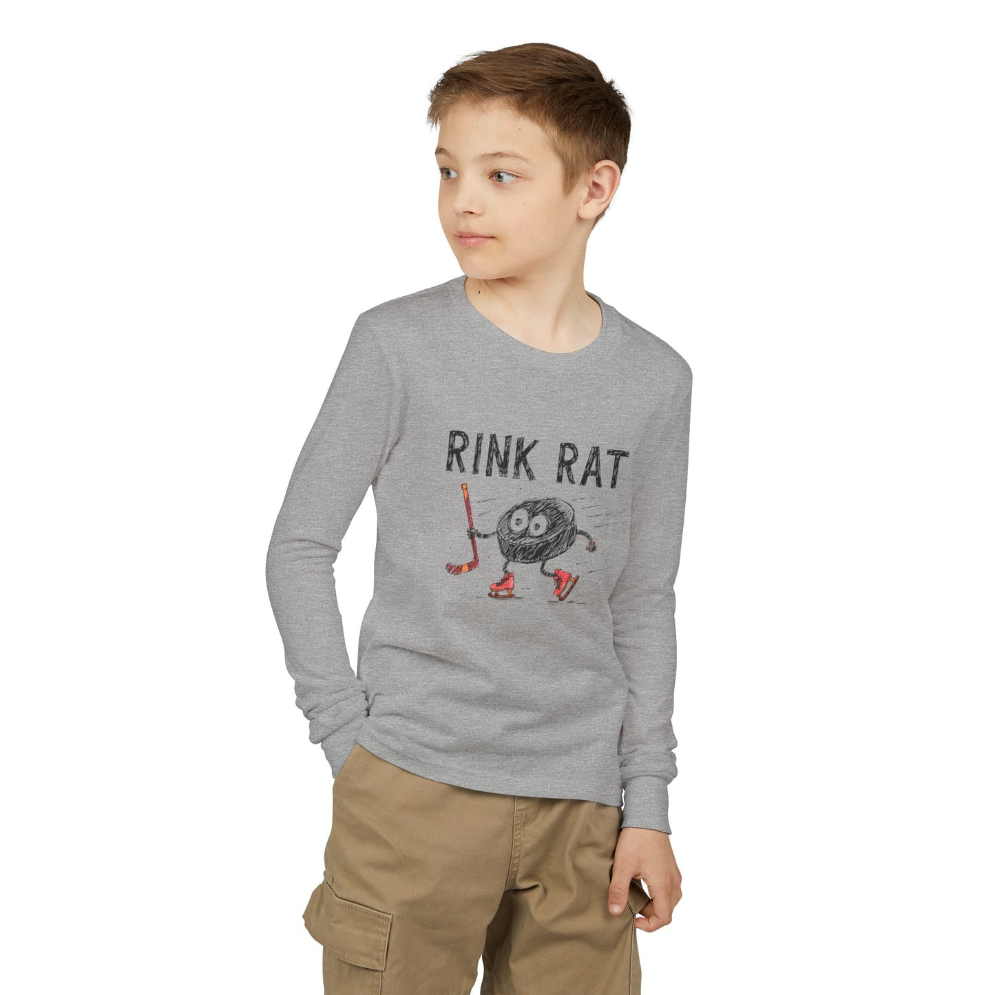 Youth Hockey Long Sleeve Tee - "Rink Rat"