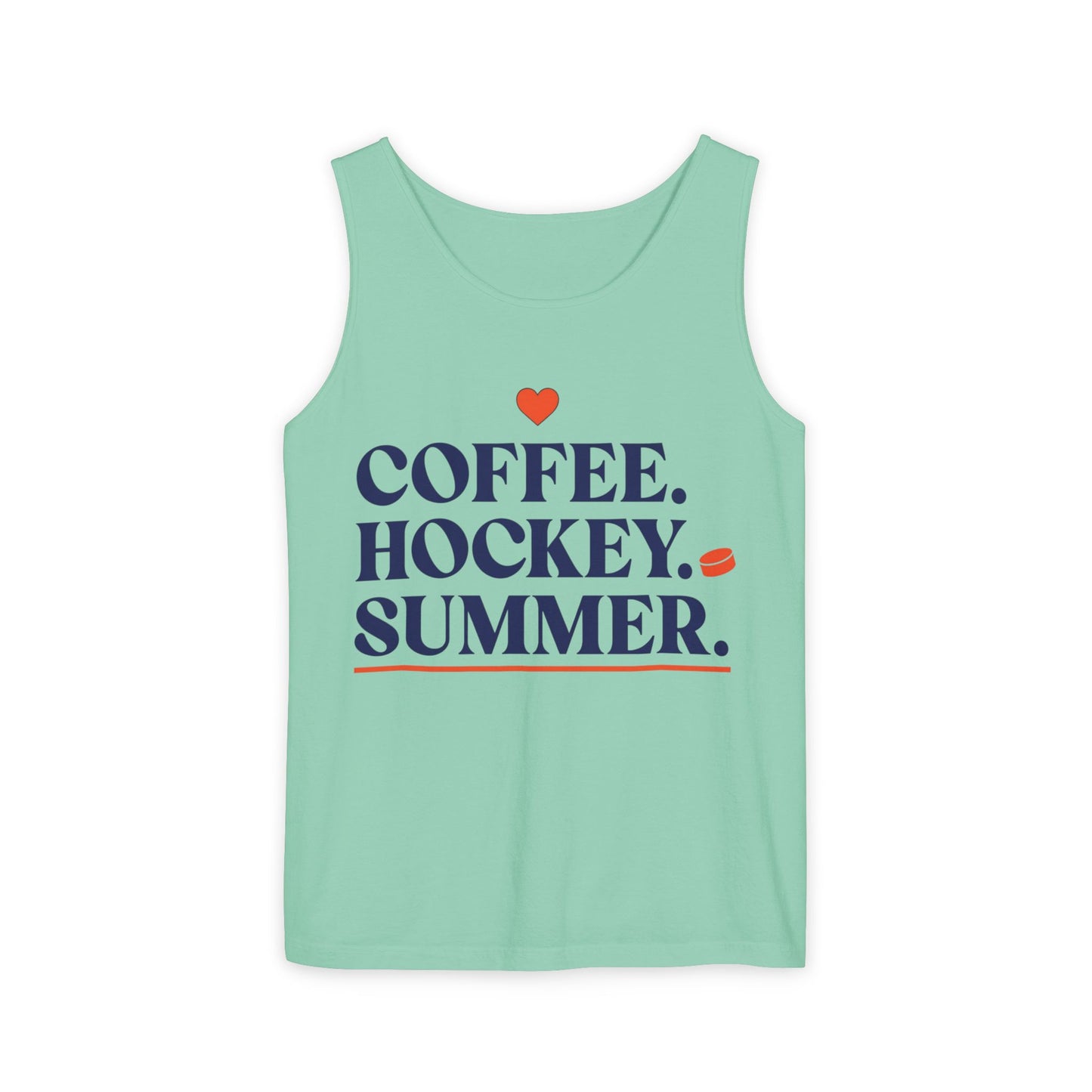 Coffee. Hockey. Summer. Tank Top