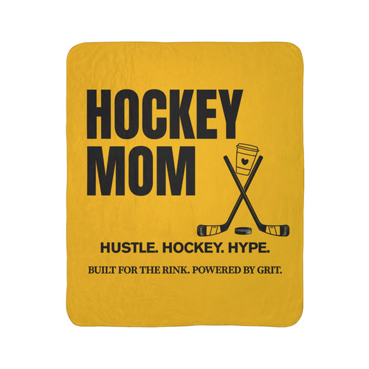 Hockey Mom Fleece Blanket, Cozy Sports Throw, Unique Gift for Hockey Fans, Winter Warmth, Team Spirit Home Decor