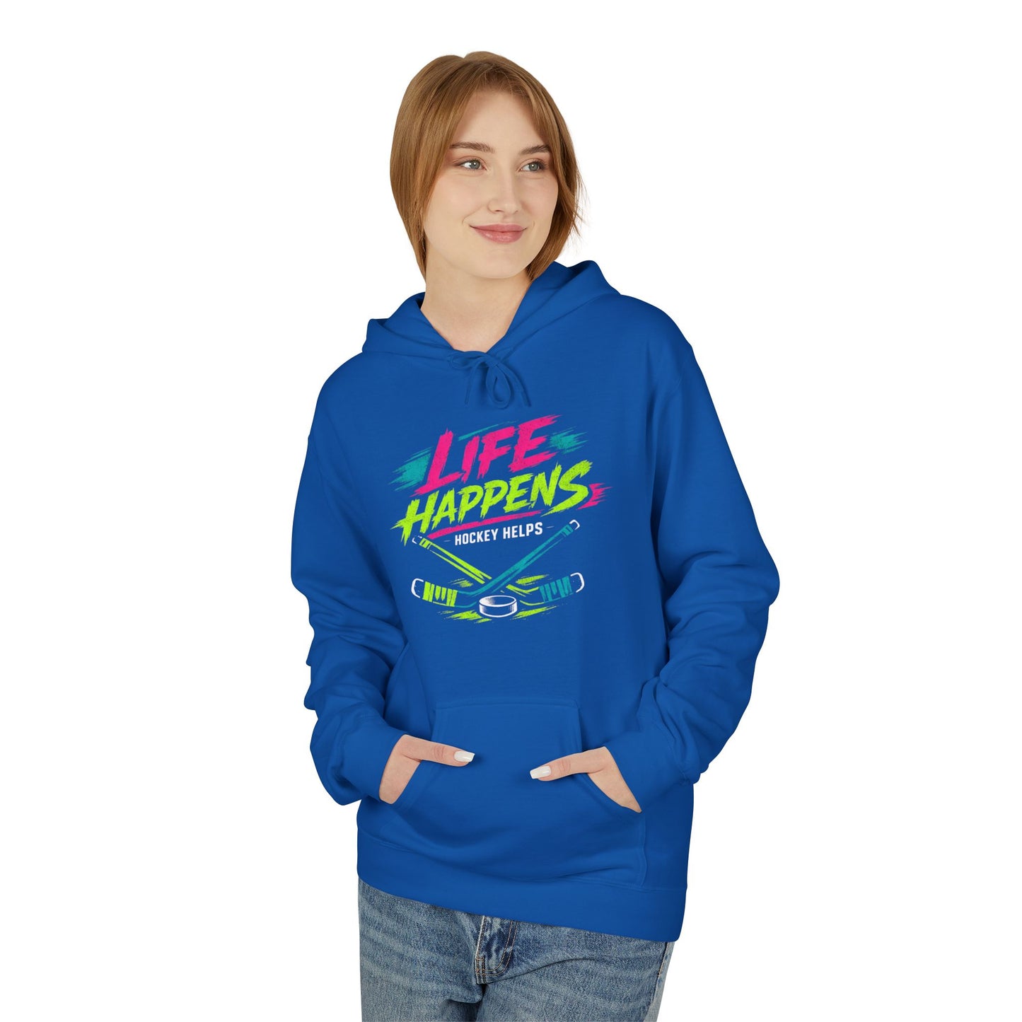 Hockey 'Life Happens' Fleece Hoodie