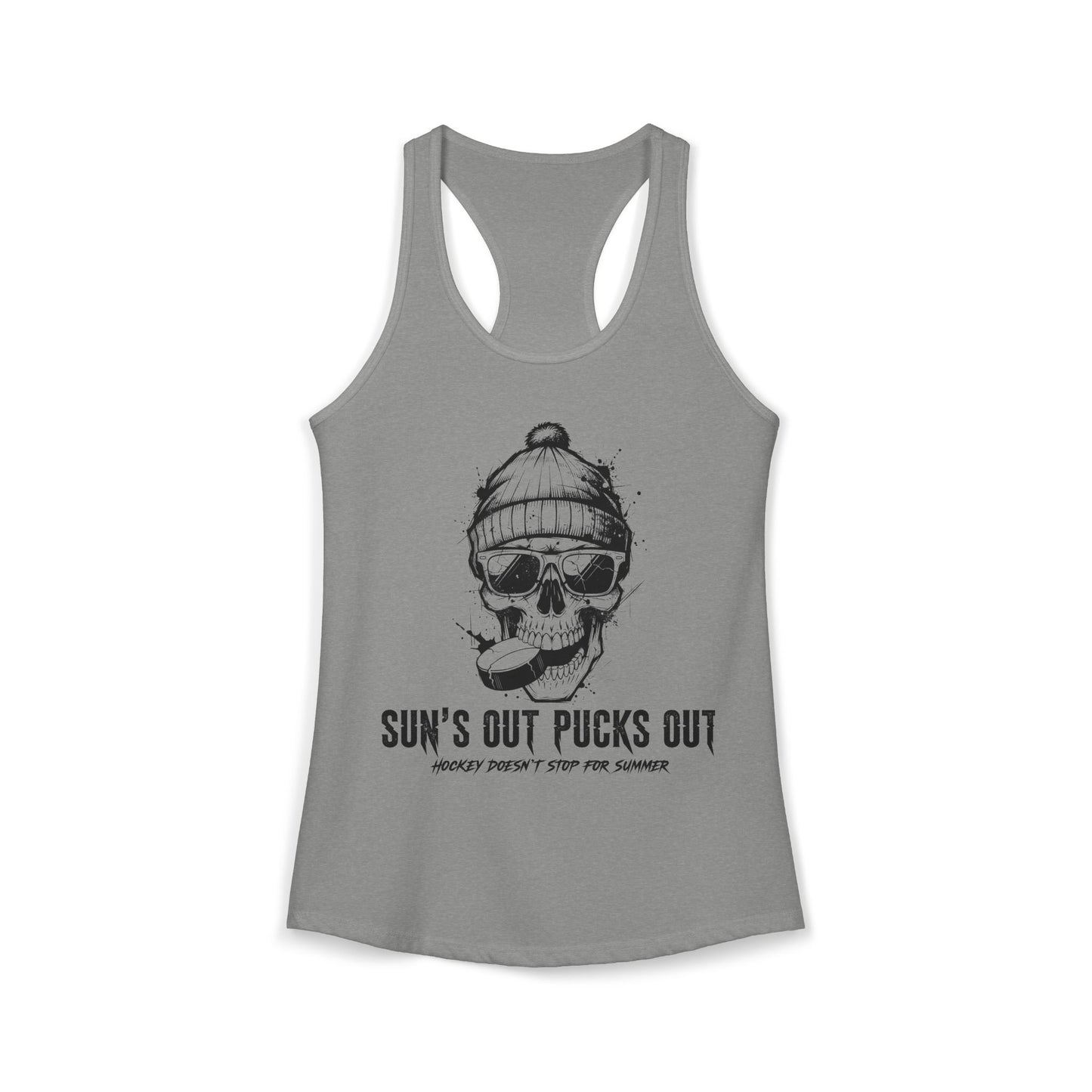 Sun's Out Pucks Out Racer Back Tank