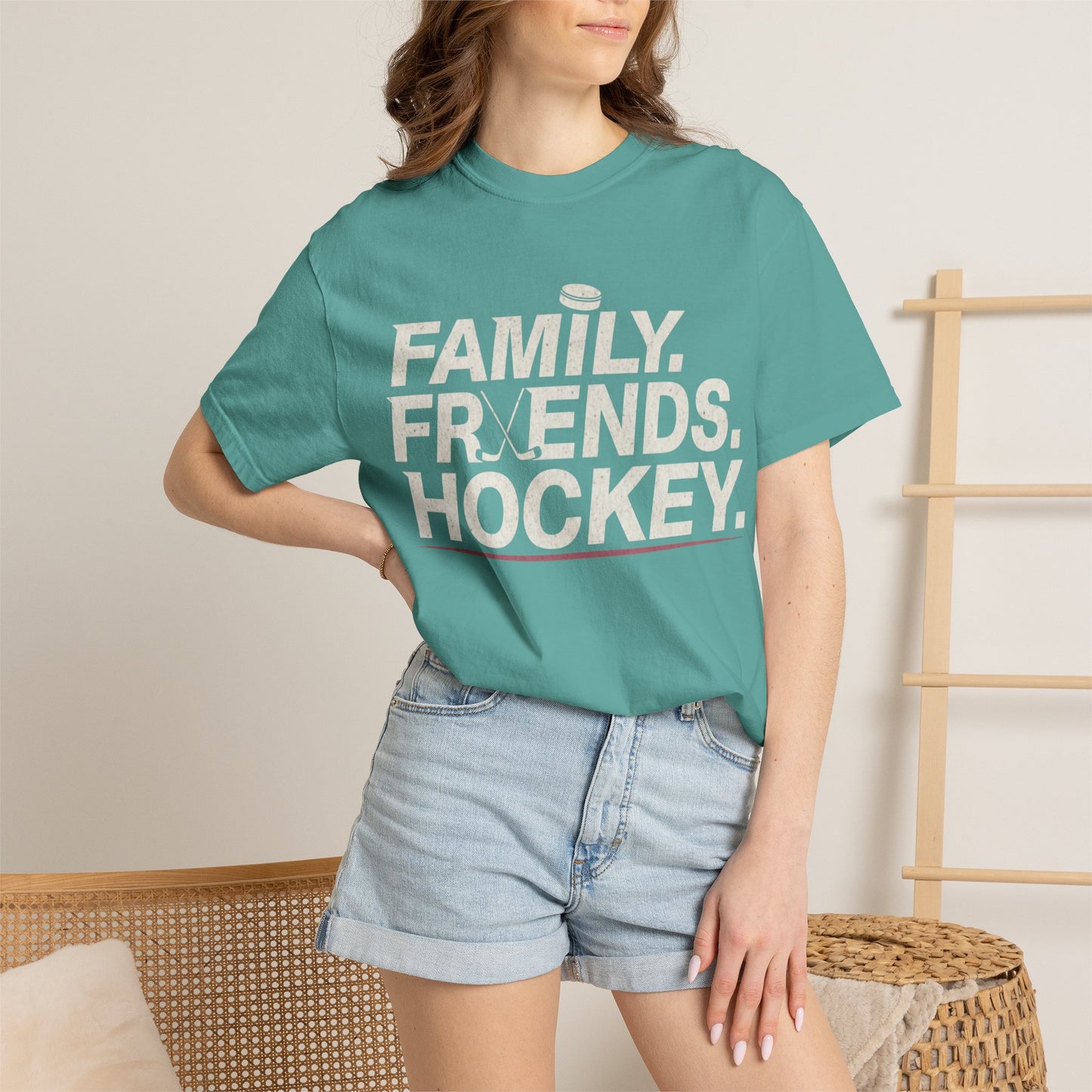 Family. Friends. Hockey. T-shirt