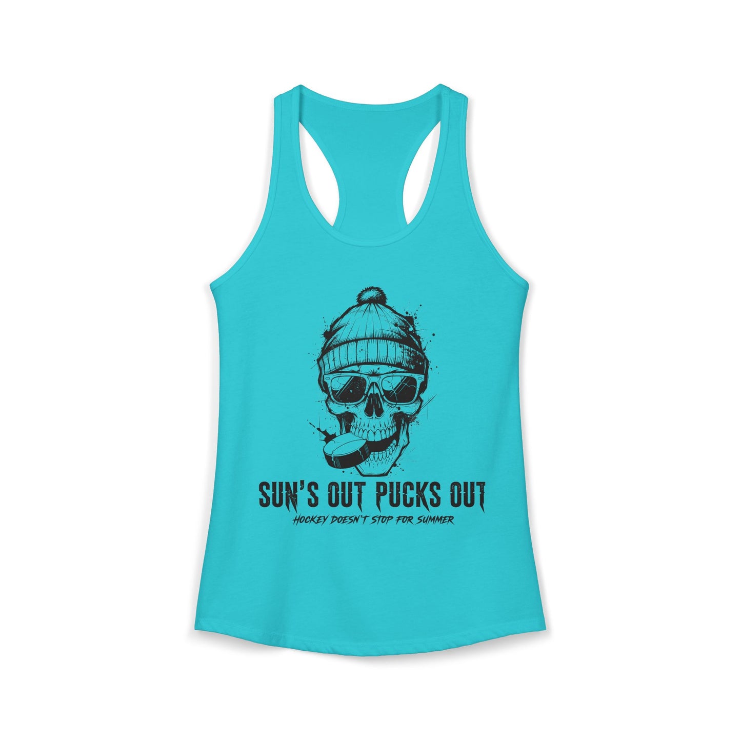 Sun's Out Pucks Out Racer Back Tank
